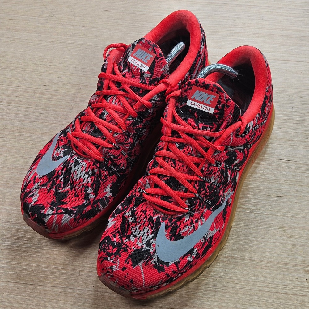 Nike Air Max 2016 Print Light Crimson Mens 12 Running Shoes 818135-600 Sneakers